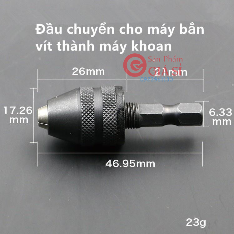 Đầu chuyển cho máy bắn vít thành máy khoan chuôi lục ❤️freeship❤️