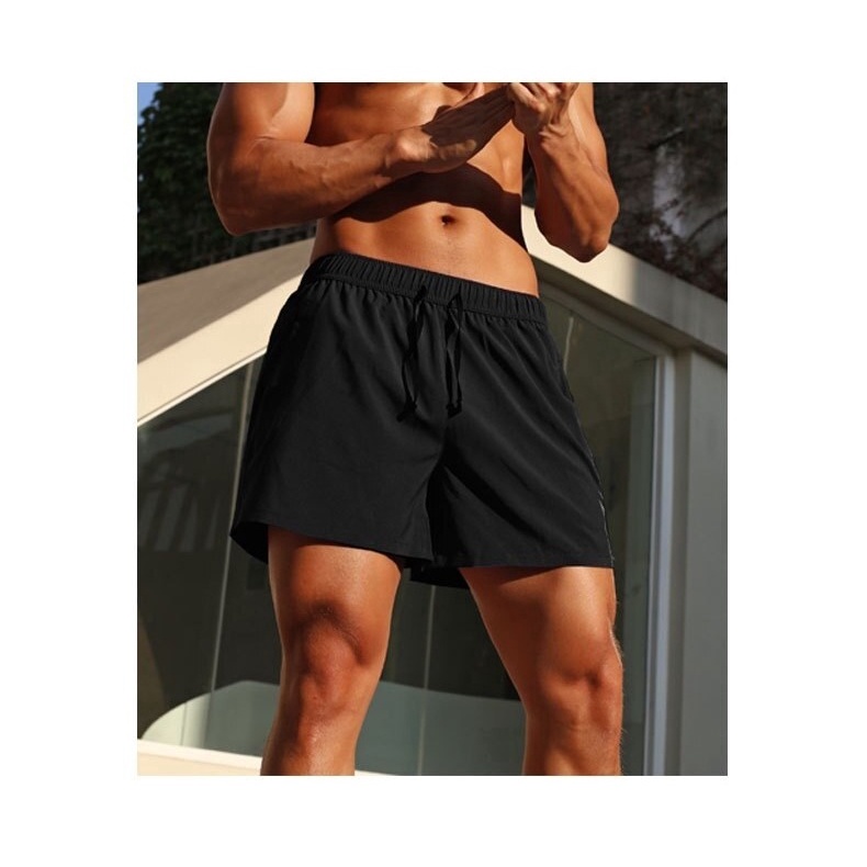 [ GYMEN ] Quần short thể thao nam  thoải mái thoáng khí mát mẻ vải chạy bộ tập thể dục quần bóng rổ  cỡ lớn  ngoài trời màu trơn  huấn luyện  hút mồ hôi