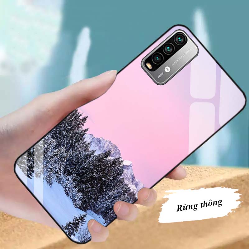 Ốp Lưng XIAOMI Redmi 9T, POCO M3 Mặt kính cường lực Cao Cấp, Sang Trọng thiết kế Độc Quyền