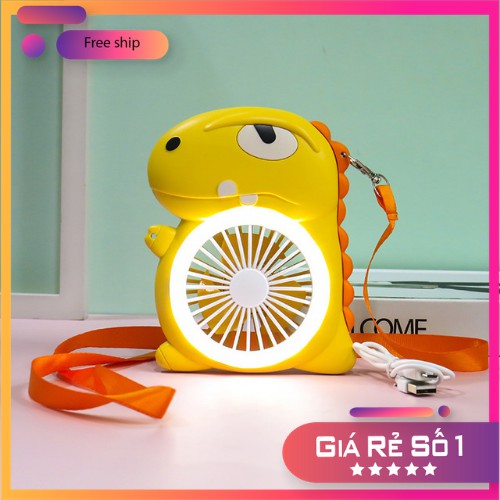 Quạt mini cầm tay tích điện Coldux hình khủng long dễ thương có dây đeo gọn nhẹ tiện lợi dễ mang theo hàng nội địa trung | BigBuy360 - bigbuy360.vn