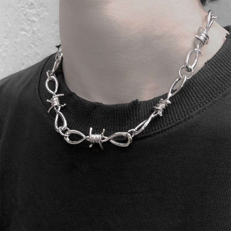 Bộ Dây Chuyền, Vòng Tay Và Nhẫn Hợp Kim Phong Cách Gothic Cho Nam