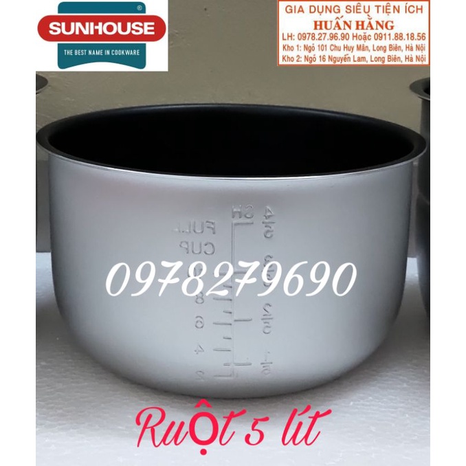 RUỘT NỒI, LÒNG NỒI CHỐNG DÍNH CHO NỒI ÁP SUẤT ĐIỆN SUNHOUSE CÁC MÃ