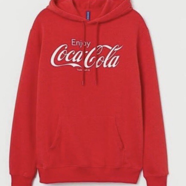 Áo Khoác Hoodie In Chữ Coca Cola Màu Đỏ Mới