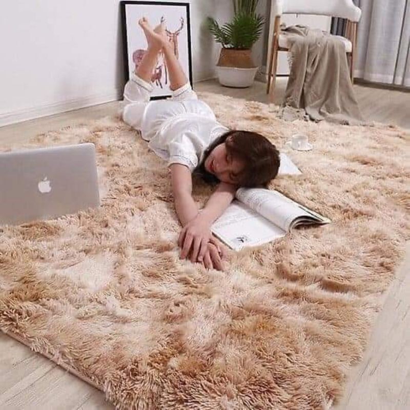 Thảm lông loang cao cấp loại 1 dùng cho phòng khách, phòng ngủ siêu mềm mịn