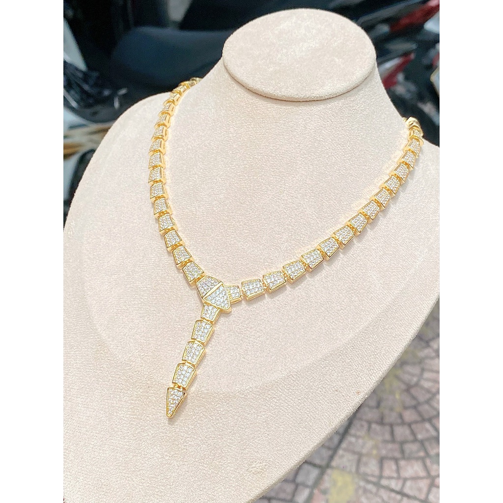 Dây chuyền đính đá UHA mạ vàng 18K - vàng trắng DC26