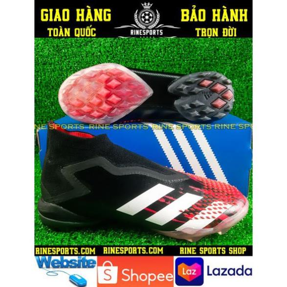 GIÀY BÓNG ĐÁ Predator 20.3 đen đỏ cổ cao không dây SÂN CỎ NHÂN TẠO HÀNG SUPER THAILAND LO()1
