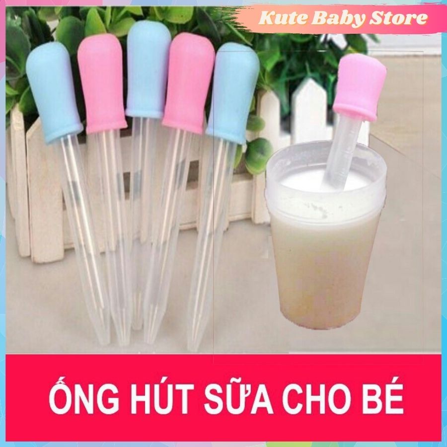 Ống hút sữa nhỏ giọt xanh hồng tái sử dụng
