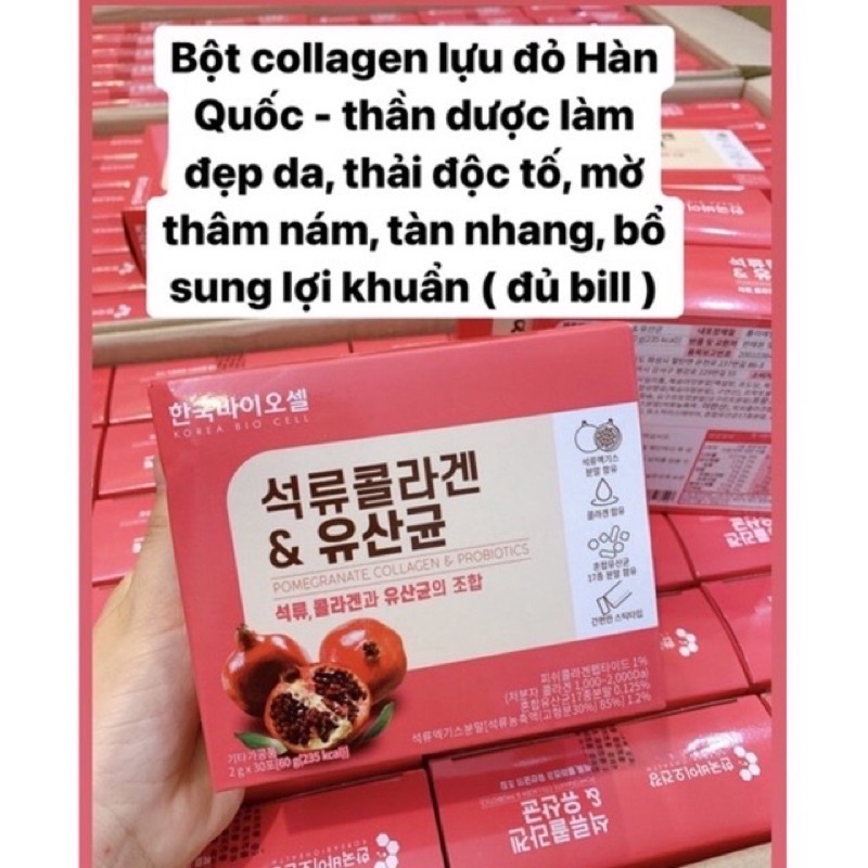 Bột Collagen Lựu đỏ Hàn Quốc