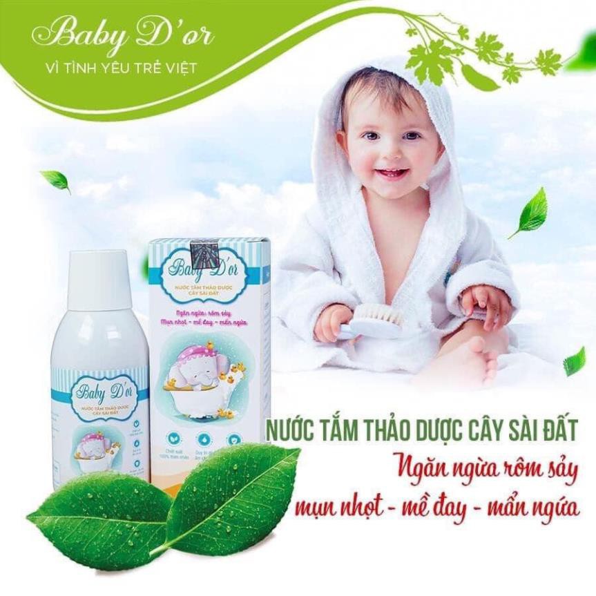 Nước tắm thảo dược cây sài đất cho trẻ từ 0 - 6 tuổi chai 220ml