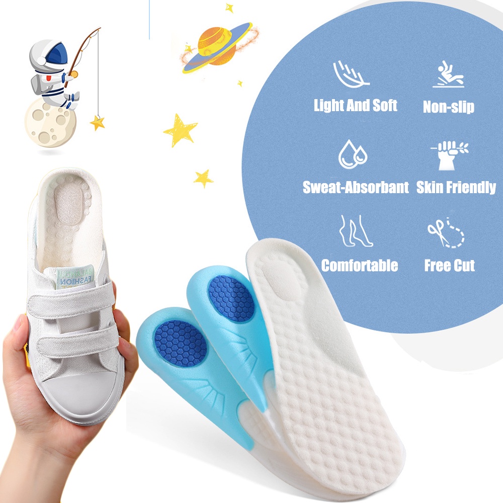 Miếng Lót Giày Mềm Mại Thoáng Khí Chống Trượt Giảm Sốc Thoải Mái Cho Bé