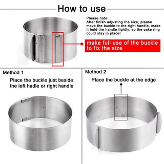 Khuôn ring mousse tròn thay đổi kích thước