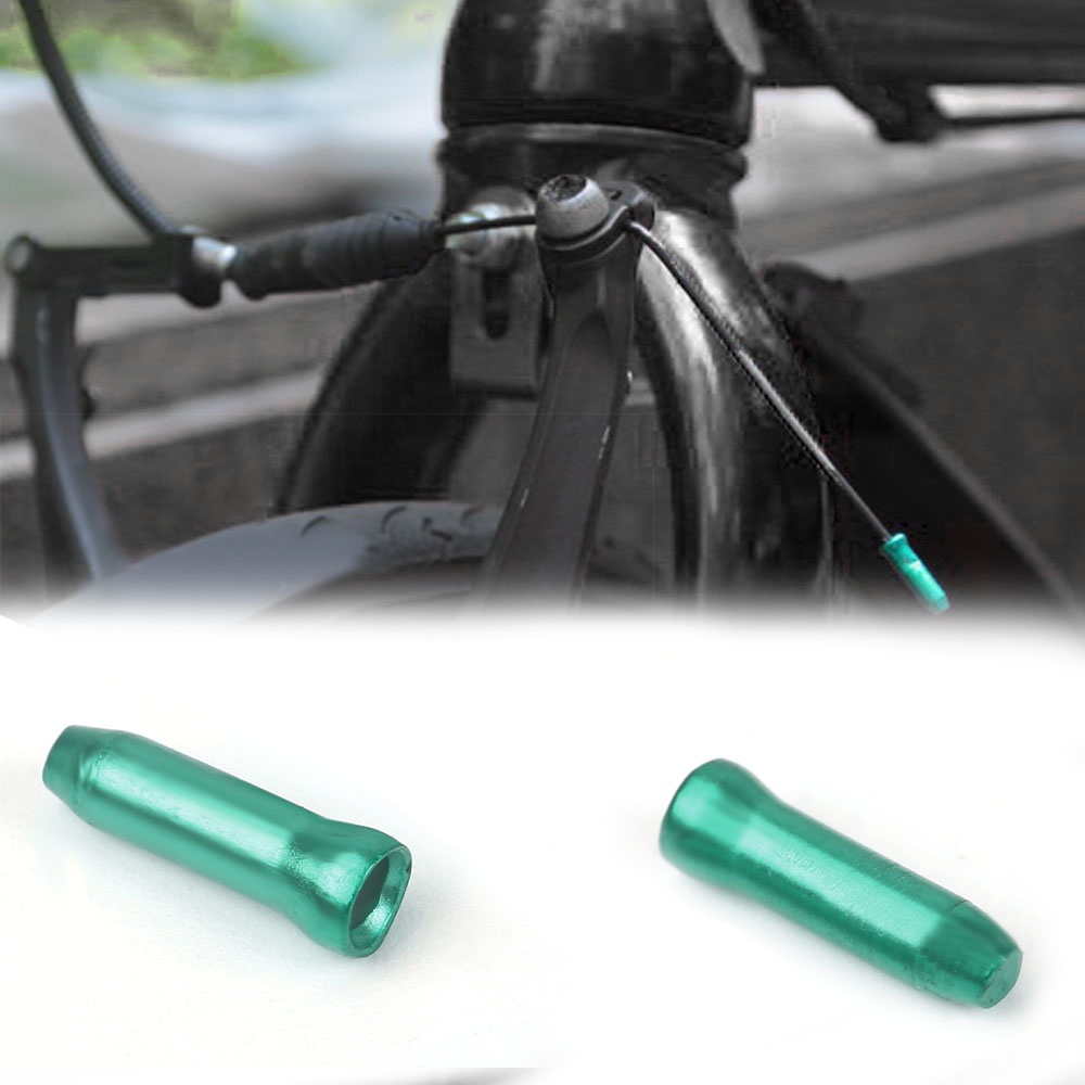 Set 50 Đầu Bọc Bảo Vệ Dây Cáp Phanh Xe Đạp MTB Bằng Hợp Kim Nhôm