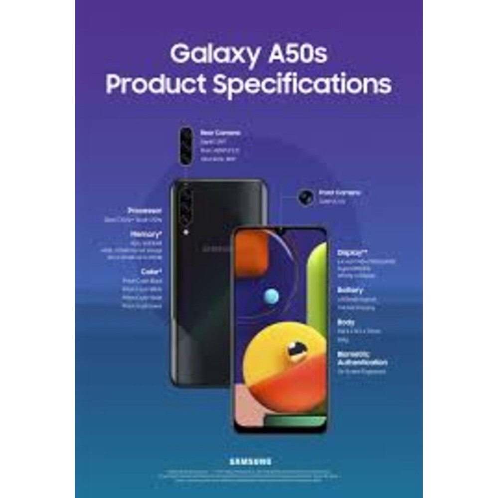 điện thoại Samsung Galaxy A50s Chính Hãng 2sim ram 4G rom 64G,