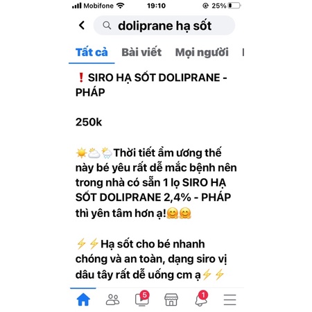 Siro Doli.prane Pháp 100ml