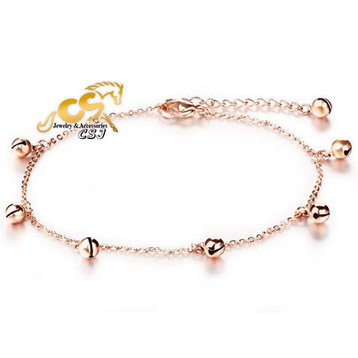 LẮC CHÂN TAY TITAN CHUÔNG ĐẸP MÀU HỒNG