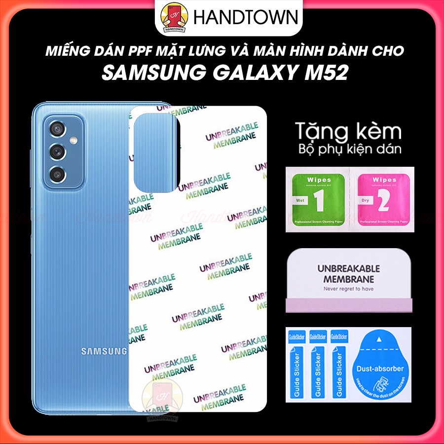 PPF Samsung Galaxy M52 samsungM52 Bảo Vệ Máy Chống Xước Chống Nước Chống Vân Tự Phục Hồi Cao Cấp Handtown