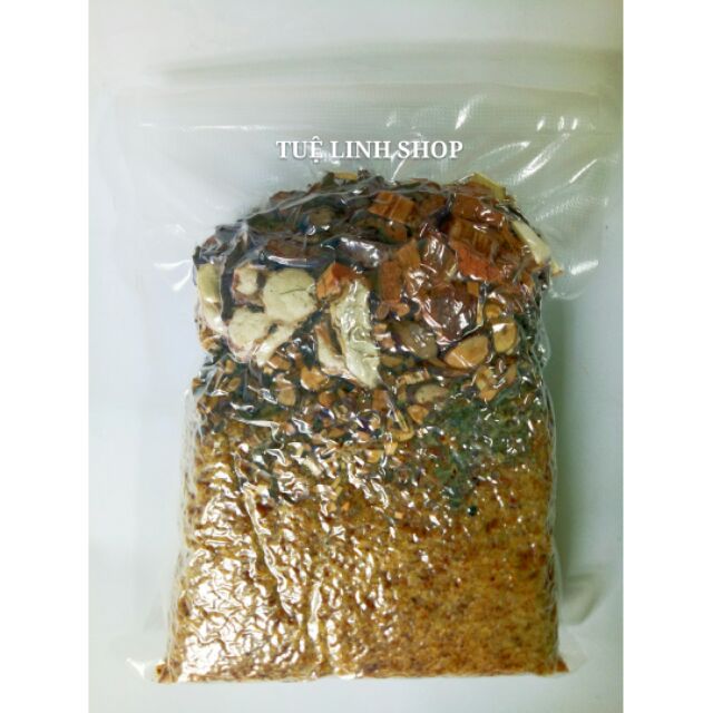Set 1 kg muối thảo dược thuốc bắc chườm bụng, lưng, vai gáy + 1 túi đựng muối