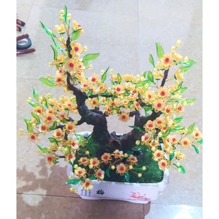 Set vật liệu làm mẫu hoa mai pha lê và phụ kiện,dáng phu thê S0310