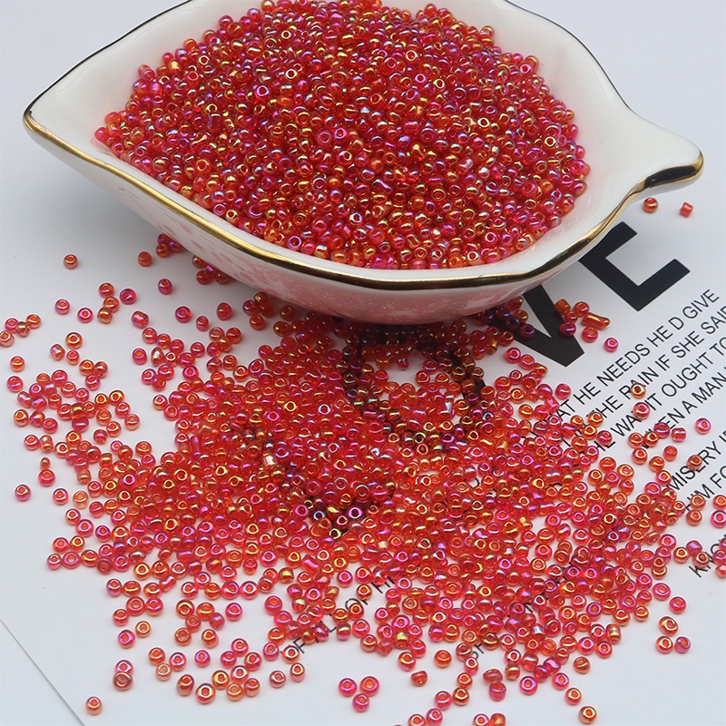 Set 300-1800 Hạt Xỏ Lỗ Nhiều Màu Trong Suốt 2-4mm Dùng Để Làm Đồ Trang Sức Thủ Công