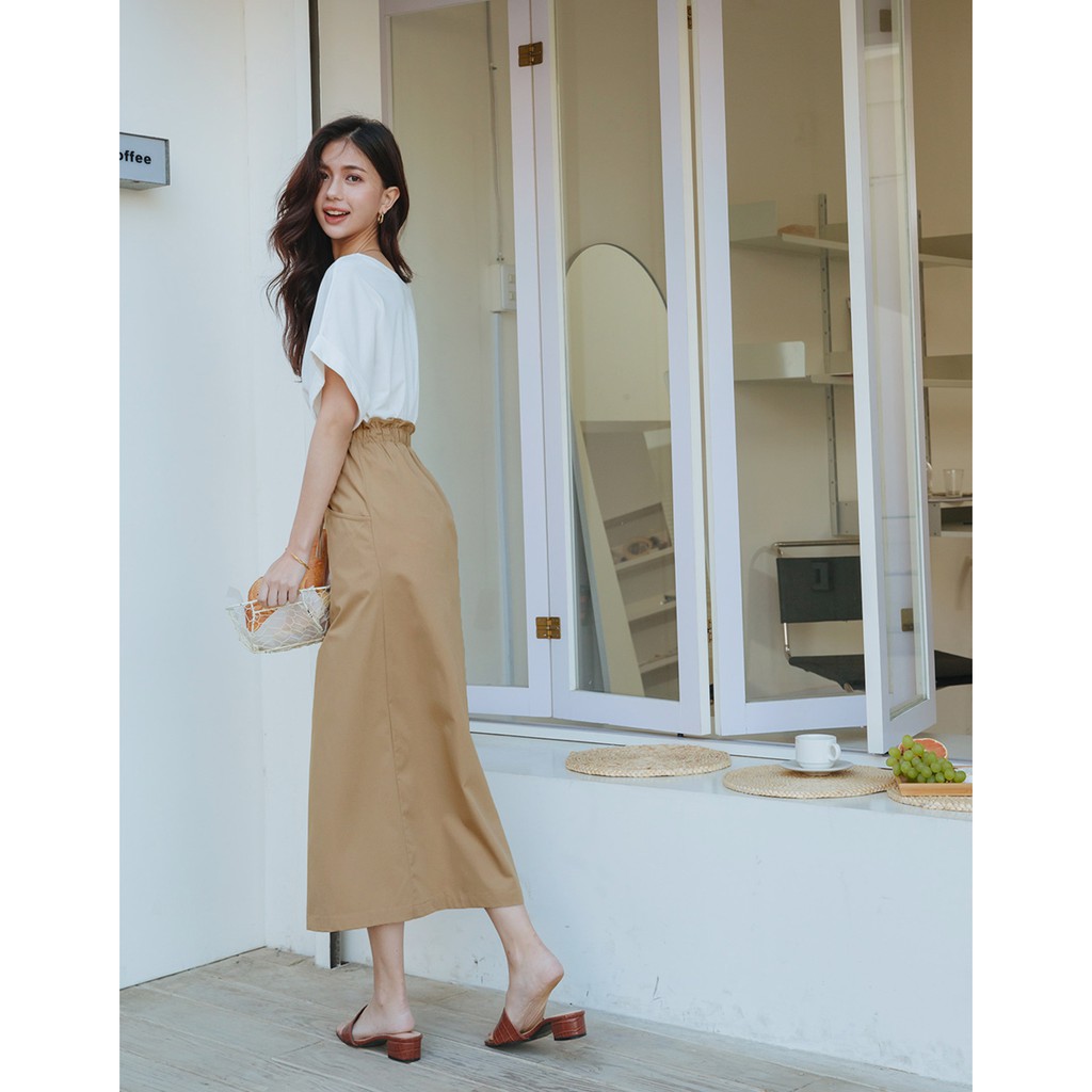 Chân váy eo rút dây xẻ bên hông nữ Air Space 2121822002 | BigBuy360 - bigbuy360.vn