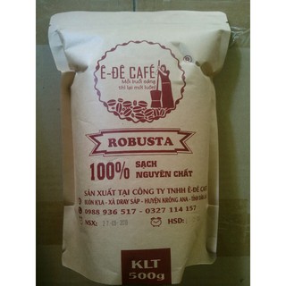 Cà phê Ê-đê cafe bột hữu cơ rang xay thủ công 100% Robusta, Arabica... gói 500g