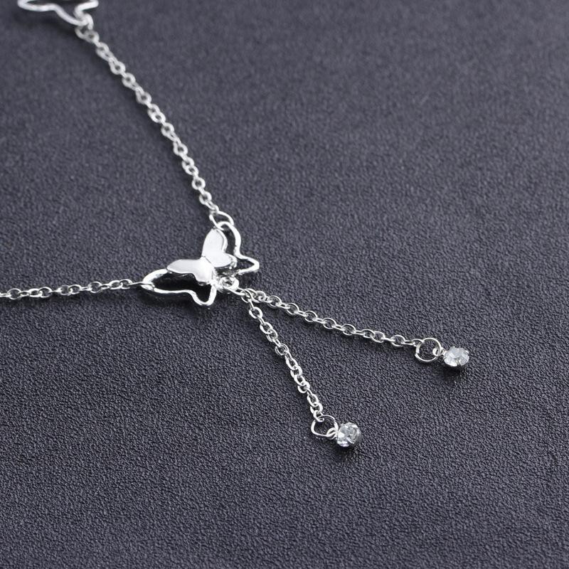 Lắc Chân Mạ Vàng Hồng Mặt Hình Bươm Bướm Đính Đá Thời Trang | BigBuy360 - bigbuy360.vn