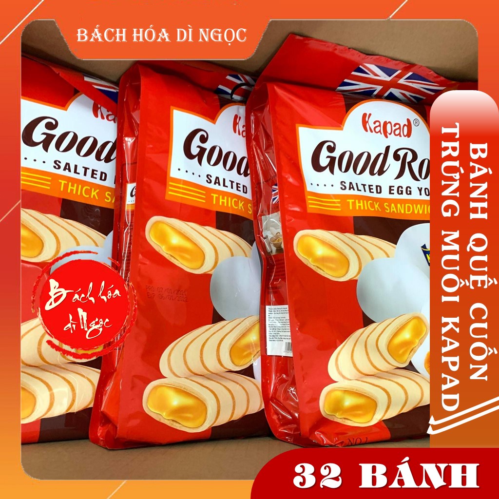 Bánh Cuốn Quế Vị Trứng Muối KAPAD GOOD ROLLS 320g (SALTED EGG YOLK) ngon đậm đà [NOWSHIP]