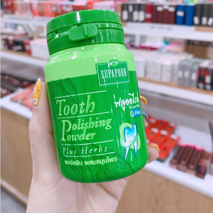 Bột làm trắng răng thảo dược Supaporn Tooth Polishing Powder Plus Herbs Thái Lan