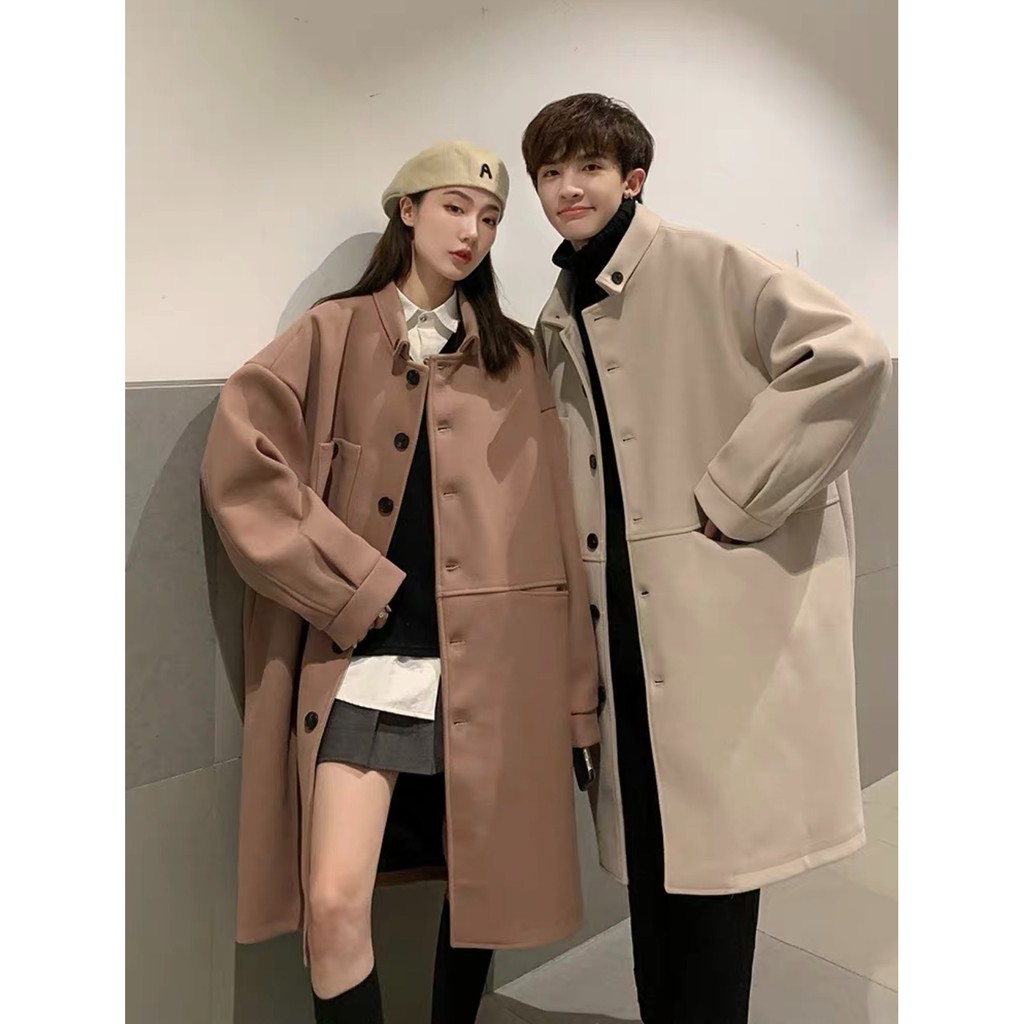 ÁO KHOÁC DẠ ĐÔI NAM NỮ PHONG CÁCH HÀN QUỐC