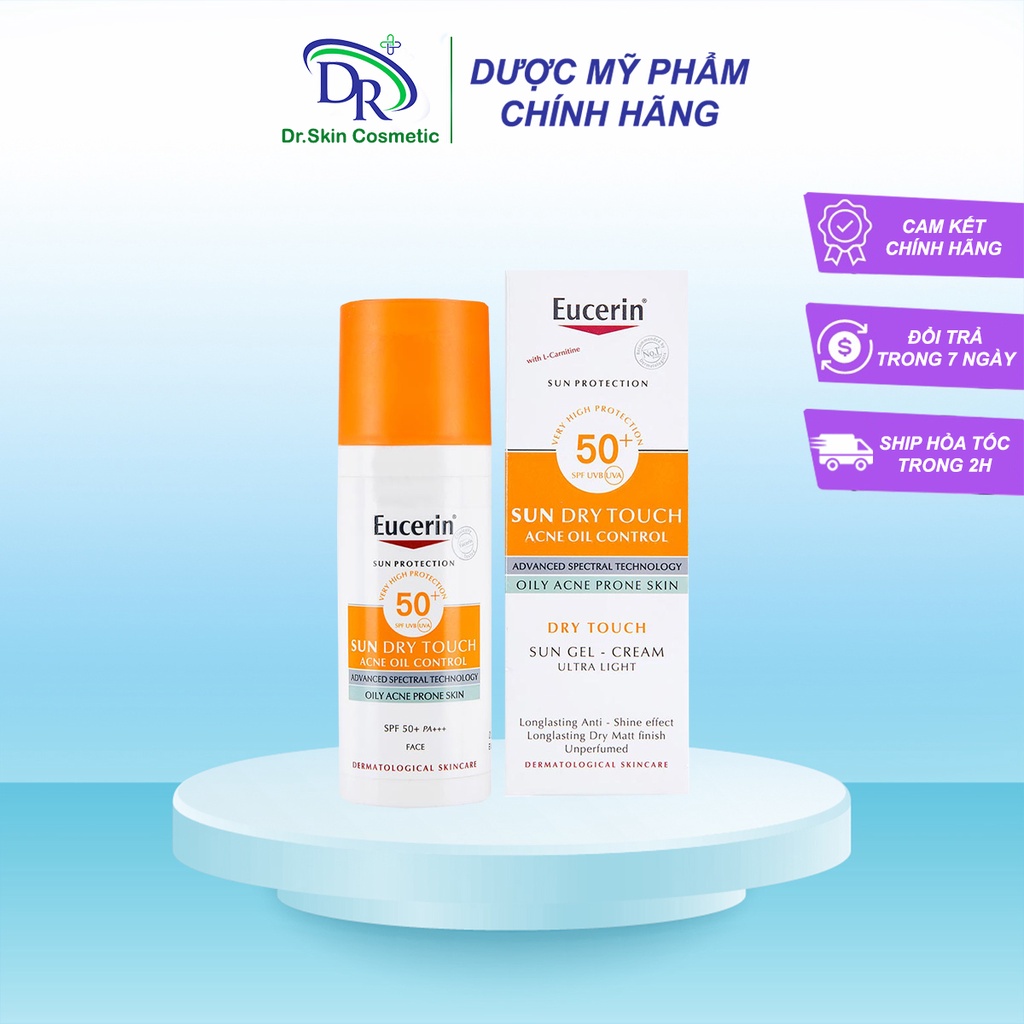 Kem Chống Nắng Eucerin Oil Control - Kem Chống Nắng Dành Cho Da Dầu Mụn, Chống Lão Hóa Da (50ml)