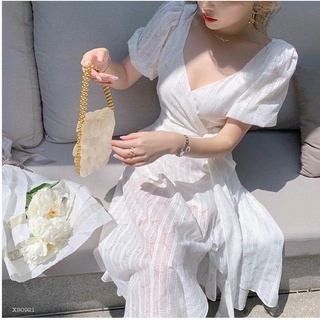 ĐẦM MAXI CỔ V CỘT EO