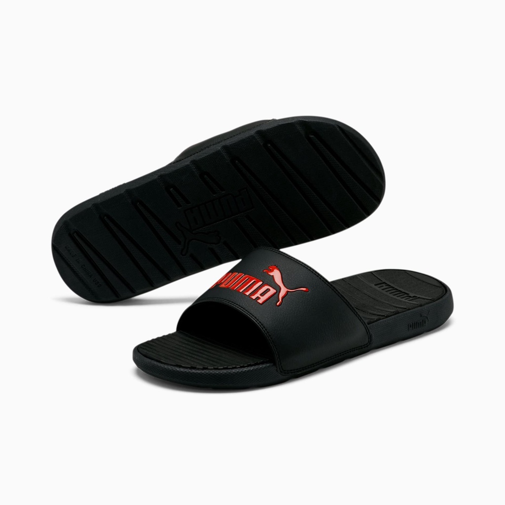 [CHÍNH HÃNG] DÉP PUMA COOL CAT ĐEN ĐỎ - *BLACK/RED LOGO* - Code: 371023 02