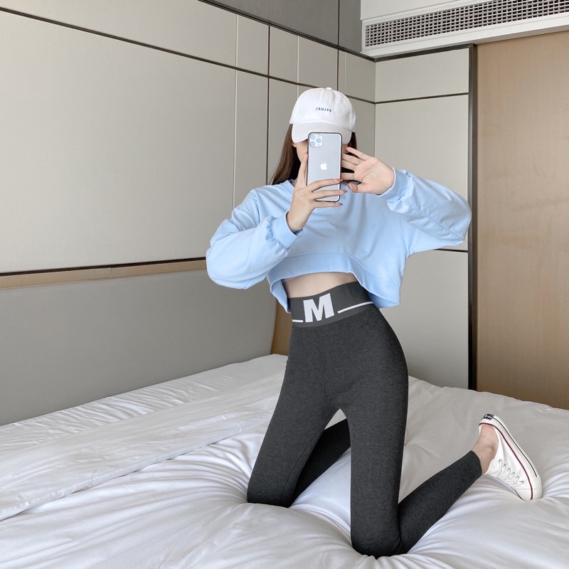 Quần Legging Nữ Tăm Cạp Chữ M Thon Gọn Thời Trang Mẫu Mới
