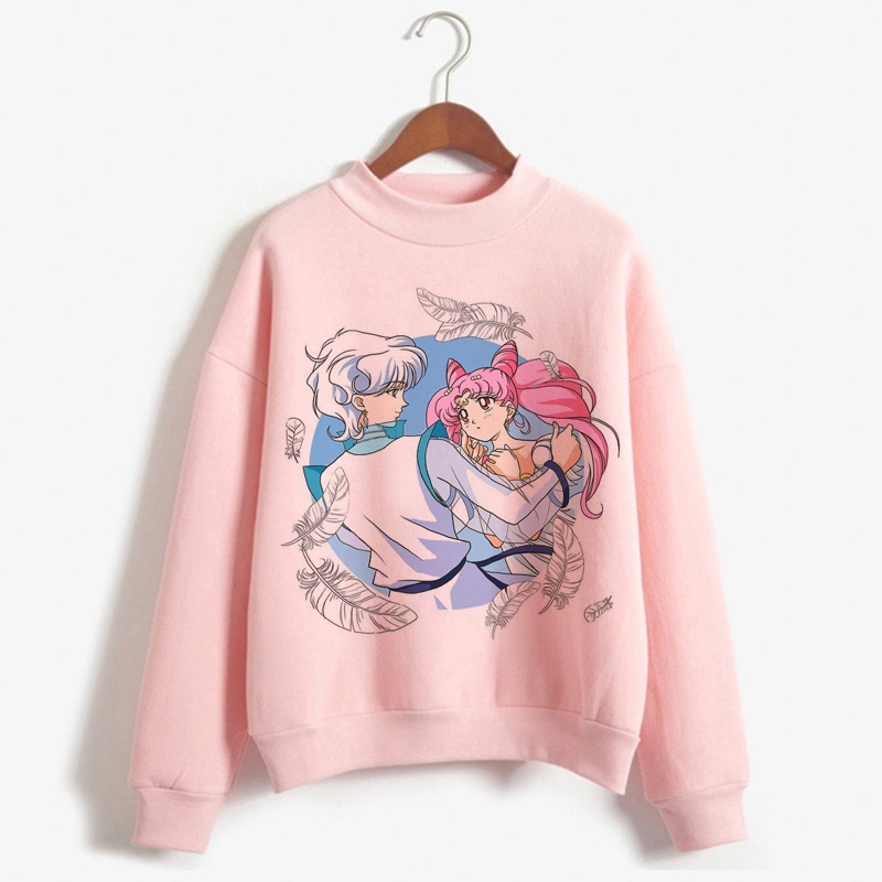 Sailor Moon Áo Hoodie Mỏng Tay Dài In Hình Thủy Thủ Mặt Trăng Phong Cách Đường Phố Hip Hop Thời Trang Mùa Hè Cho Nữ