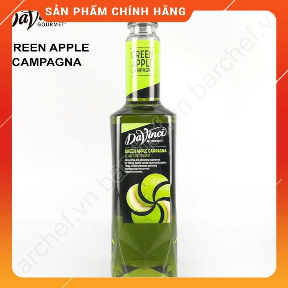 Siro Táo xanh Davinci Gourmet (Green Apple Campagna syrup) - chai 750ml  - Hàng chính hãng
