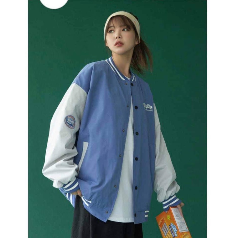 Áo khoác dù BOMBER BADGE form rộng Ulzang màu XANH/ĐEN/TAN 🦋/Nam nữ unisex ❤️ MUNEstore ❤️