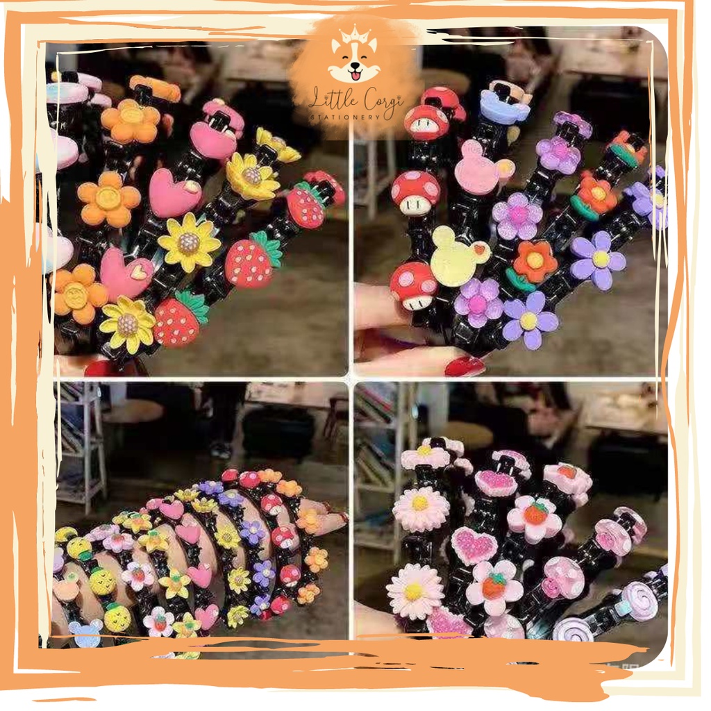 Cài tóc kẹp nhiều mẫu dễ thương cho bé - Bờm cài tóc gắn kẹp mỏ vịt hoạt hình cute