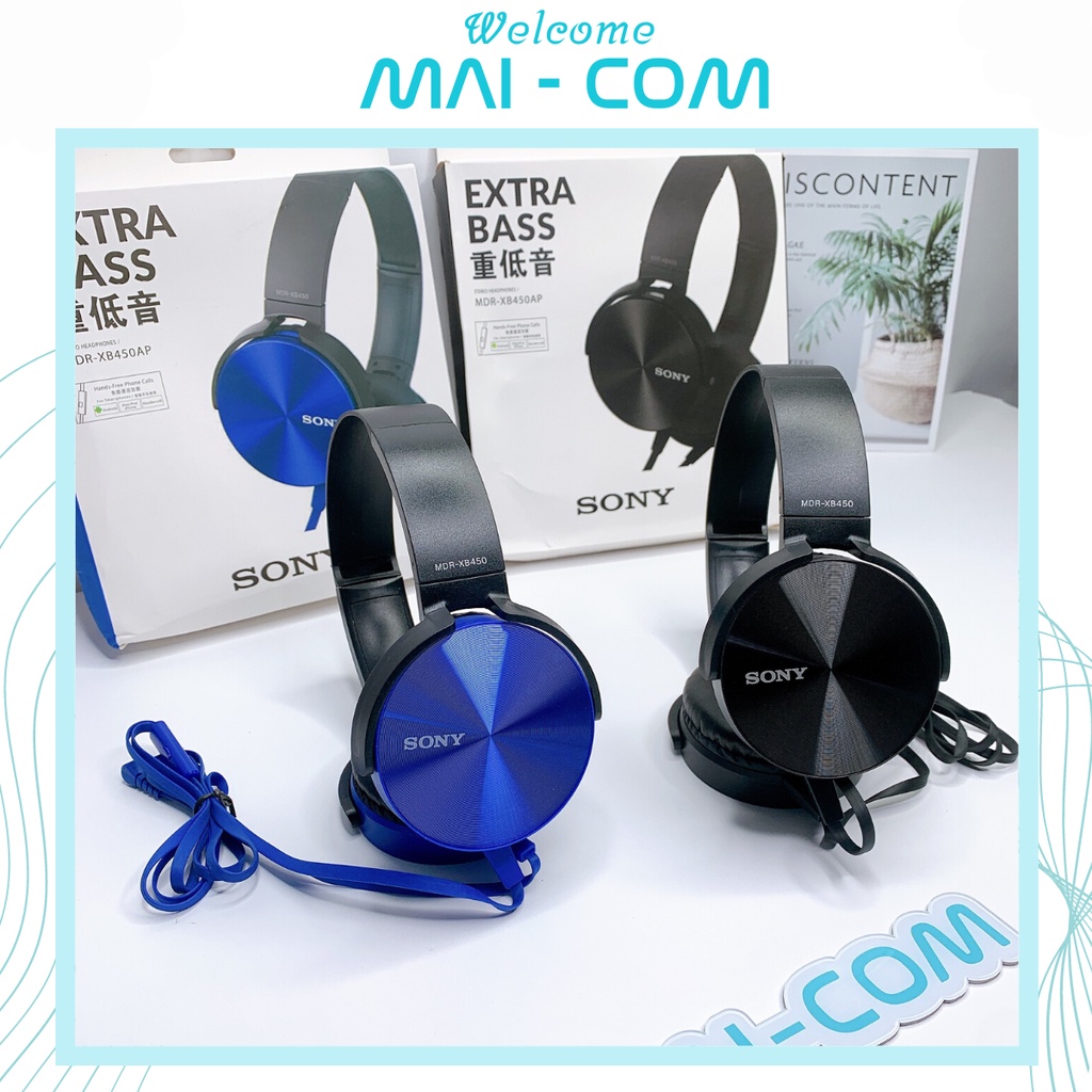 Tai Nghe Chụp Tai Có Dây S.o.n.y H.e.a.d P.h.o.n.e XB450AP Có Mic Cho Điện Thoại Máy Tính
