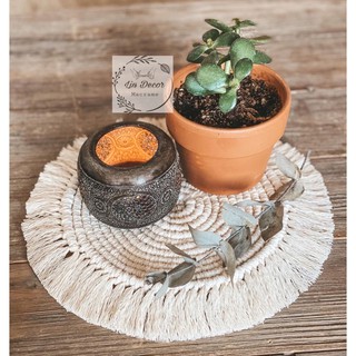 Lót chậu cây , lót đĩa , lót bàn ăn trang trí decor macrame lt22