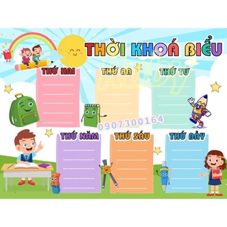 Hình Thời khoá biểu + ống - Đồ dùng dạy học Ruby