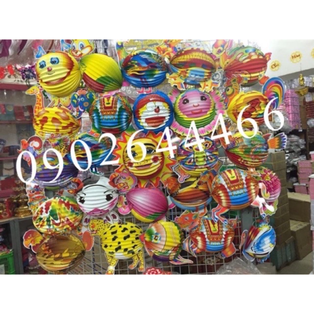 &lt;GIÁ XƯỞNG&gt; 400 Lồng Đèn Trung Thu Giấy Xếp Hình Thú Size Lớn