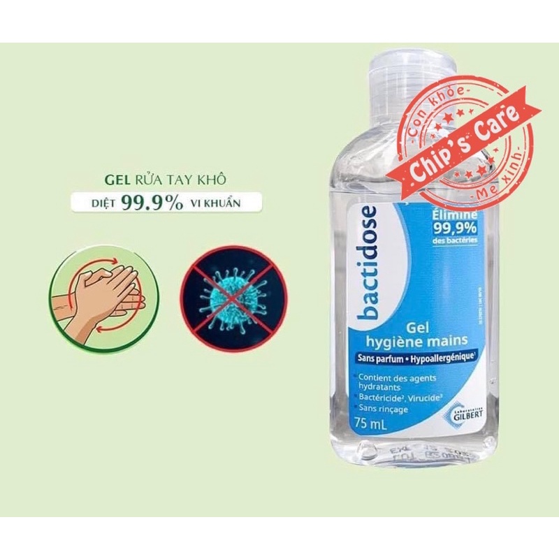 Rửa tay khô Bactidose của pháp