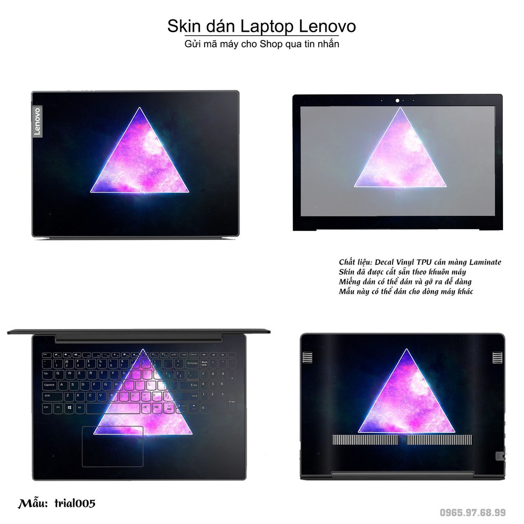 Skin dán Laptop Lenovo in hình Đa giác (inbox mã máy cho Shop)
