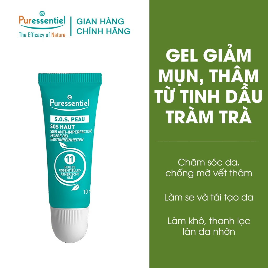Chấm mụn giảm thâm chính hãng Puressentiel từ Pháp 10ml, giảm mụn viêm, mụn bọc