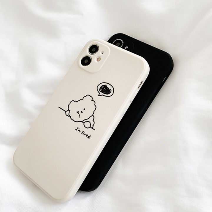 Ốp lưng IPhone Cạnh Vuông Gấu Tired 6/6plus/6s/6splus/7/7plus/8/8plus/x/xr/xs/11/12/13/14 /pro/max/plus/promax Educase