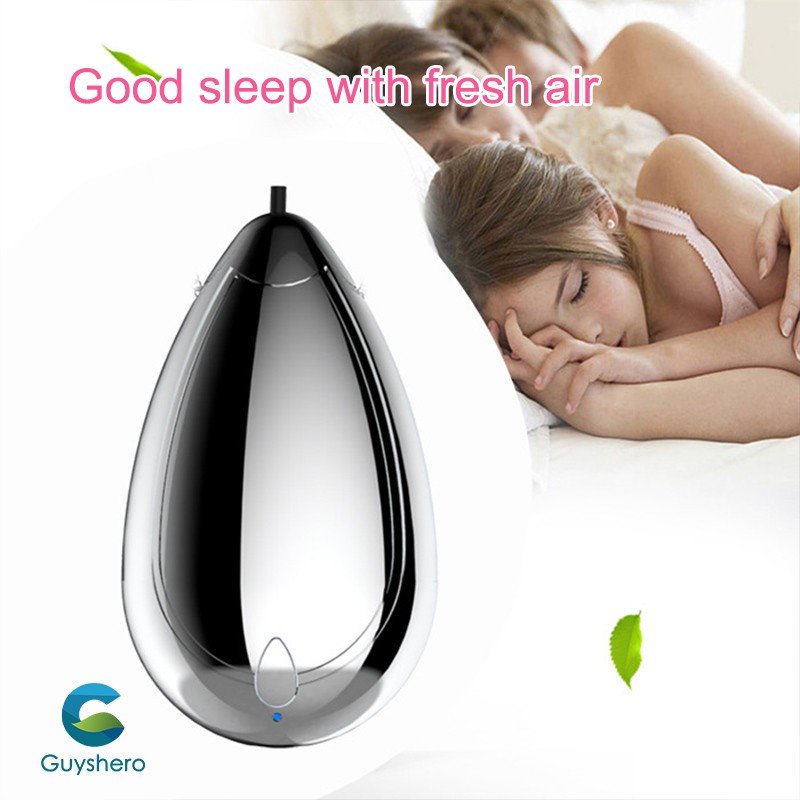 Guyshero Máy lọc không khí dạng vòng cổ ion âm sạc usb dùng cho người lớn và trẻ em