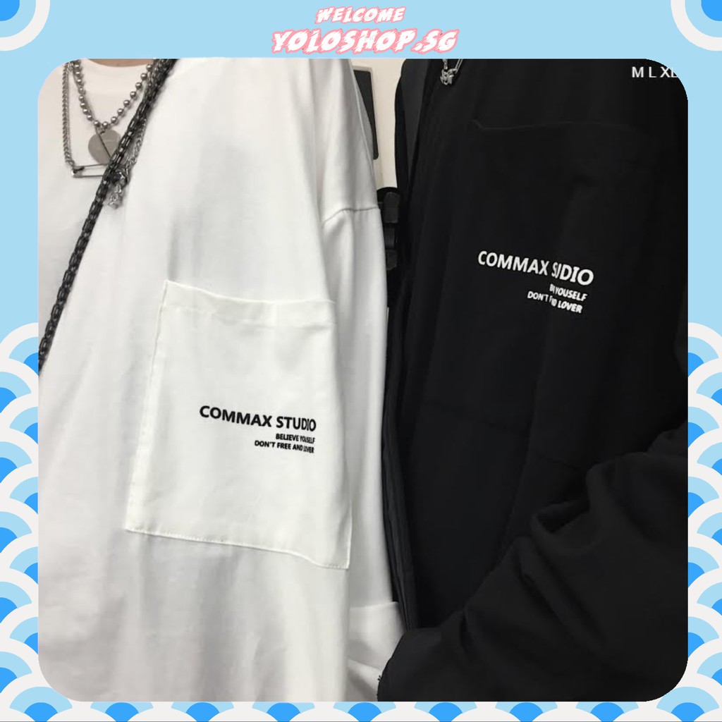 Áo Thun Tay Dài Thu Đông Unisex COMMAX TÚI Ulzzang