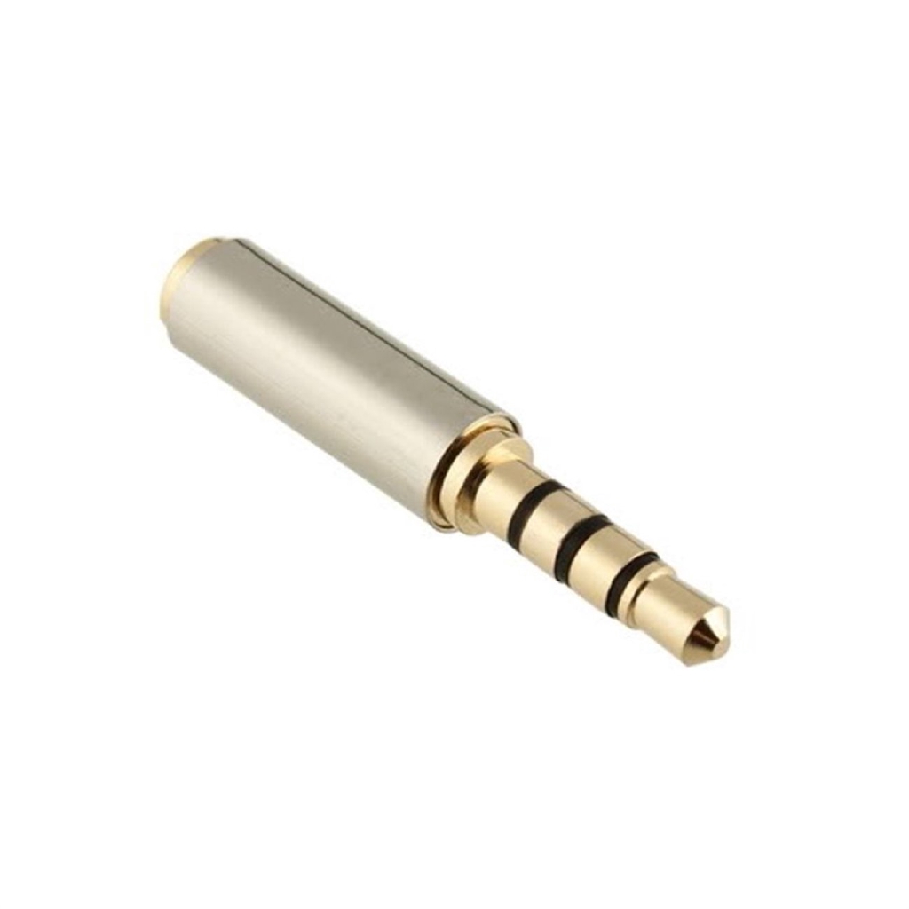 A Gold 3.5mm Male  to 2.5mm Female  Audio Stereo Headphone Jack Adapter Converter