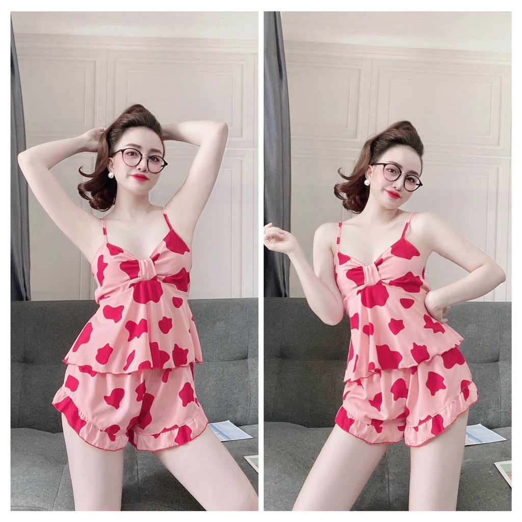 Đồ ngủ 2 dây  chất lụa mịn đẹp kiểu dáng gợi cảm, hàng đẹp, phom dưới 50kg- tùy chiều cao | BigBuy360 - bigbuy360.vn