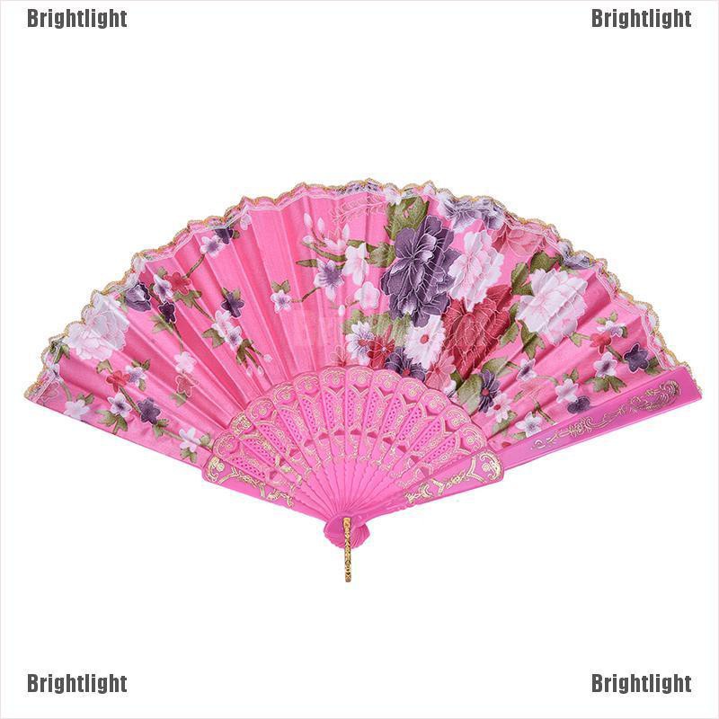 Quạt Vải Ren Hoa Cầm Tay Xinh Xắn